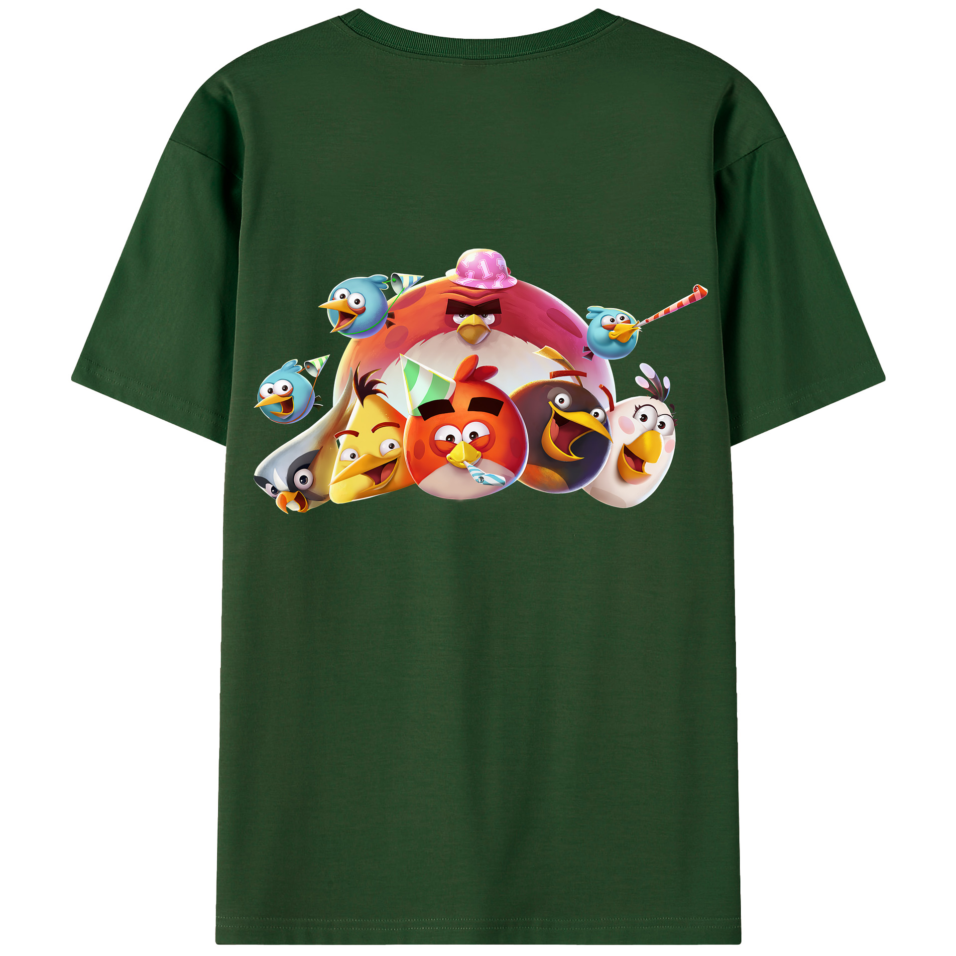 （画像用） Angry Birds アングリーバード 綿100％半袖Tシャツ（背面プリント）